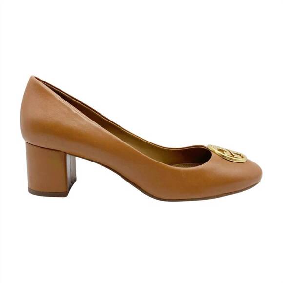 NEW TORY BURCH women's chelsea nappa pumps in brown leather - Picture 3 of 8